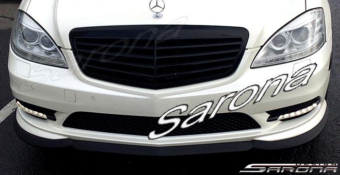 Custom Mercedes S Class  Sedan Front Lip/Splitter (2010 - 2013) - $390.00 (Part #MB-038-FA)